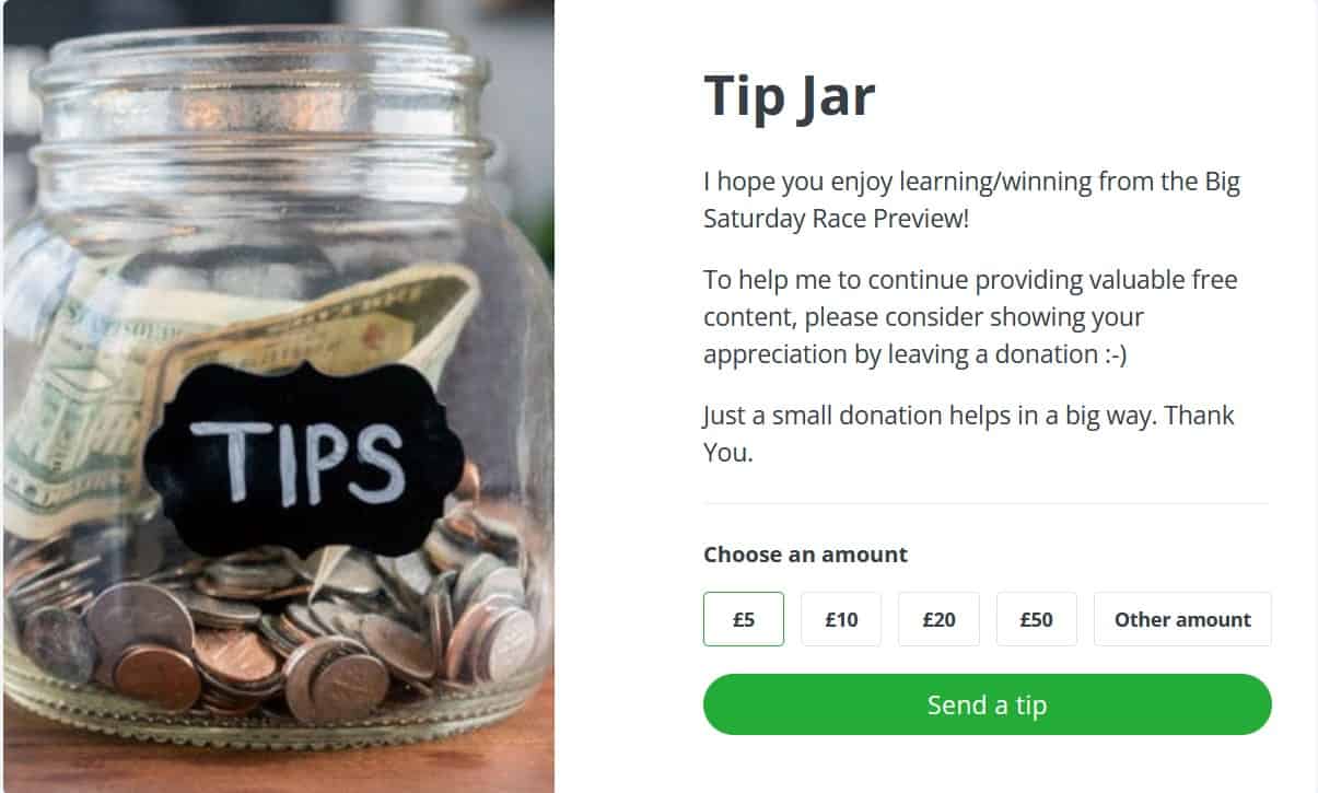 Tip Jar Donation